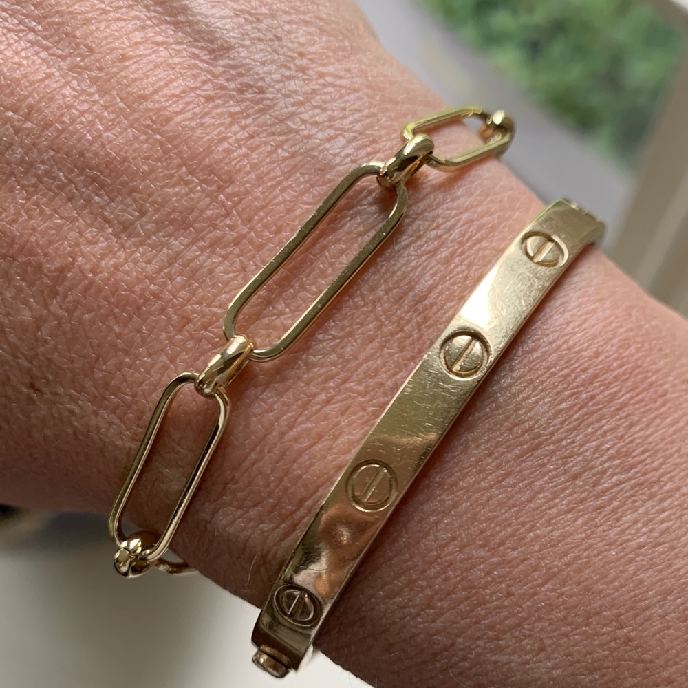 Gold filled chain bracelet 7inch